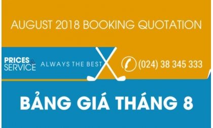  [INTERGOLF - Khuyến mại]  BẢNG GIÁ ĐẶT GIỜ CHƠI GOLF THÁNG 8/2018