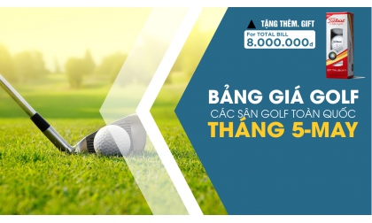  [INTERGOLF - Khuyến mại] BẢNG GIÁ ĐẶT GIỜ CHƠI GOLF THÁNG 05/2019